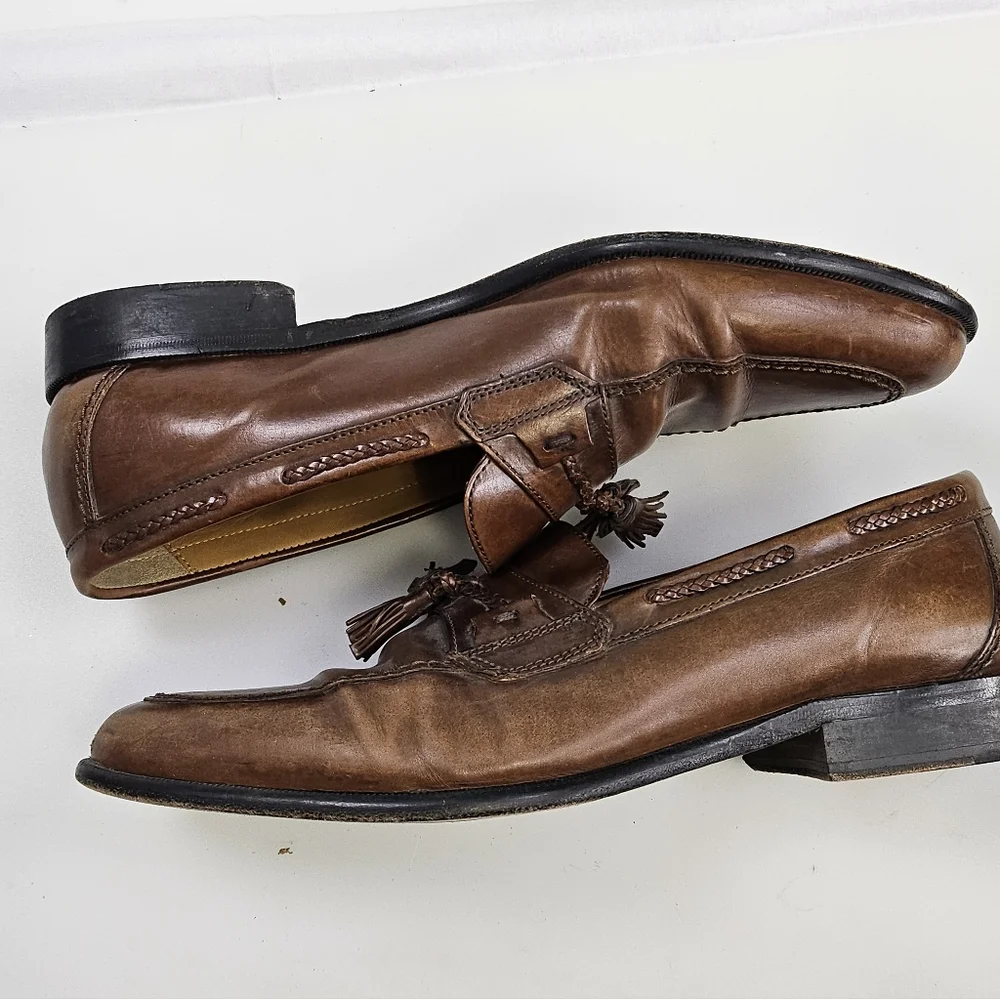 Johnston‎ & Murphy Leather Tassel Loafers Tan Mens Size 10.5M 15-0780 India